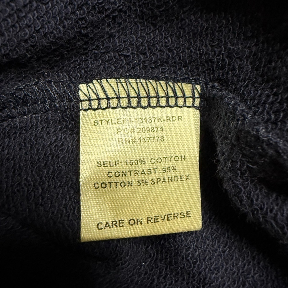 Love Stitch Dark Blue Sweater with embroidered Multicolor Bolt Accents - Picture 6 of 8